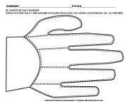 Organizador grafico en forma de mano